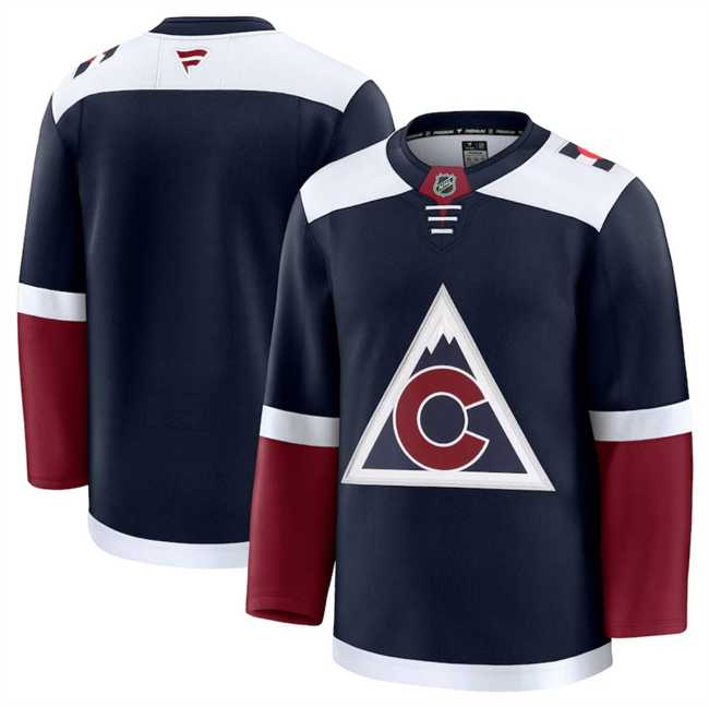 Mens Colorado Avalanche Blank Navy 2024-25 Alternate Stitched Jersey Dzhi